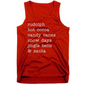 Rudolph Hot Coca Christmas Holiday Festive Tank Top