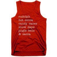 Rudolph Hot Coca Christmas Holiday Festive Tank Top