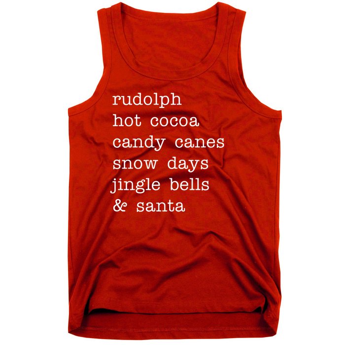 Rudolph Hot Coca Christmas Holiday Festive Tank Top