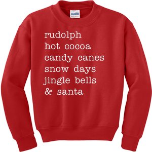 Rudolph Hot Coca Christmas Holiday Festive Kids Sweatshirt