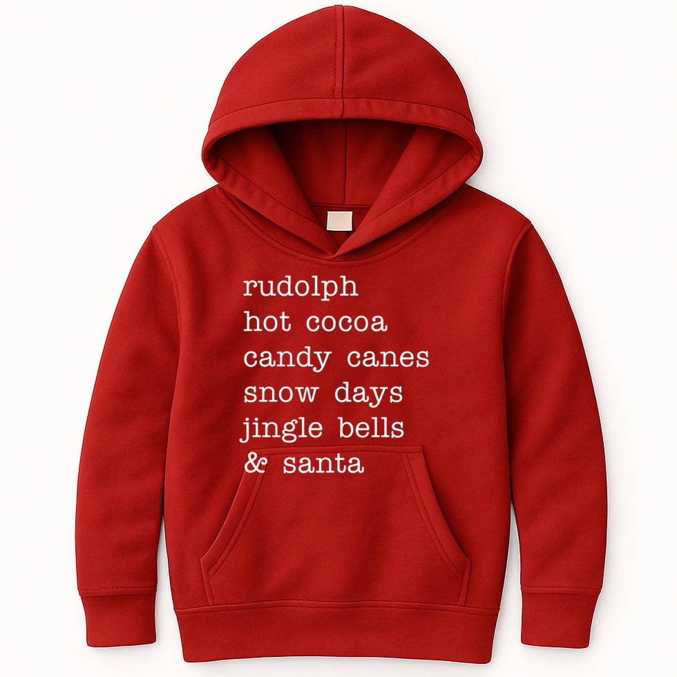 Rudolph Hot Coca Christmas Holiday Festive Kids Hoodie