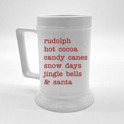 Rudolph Hot Coca Christmas Holiday Festive Beer Stein