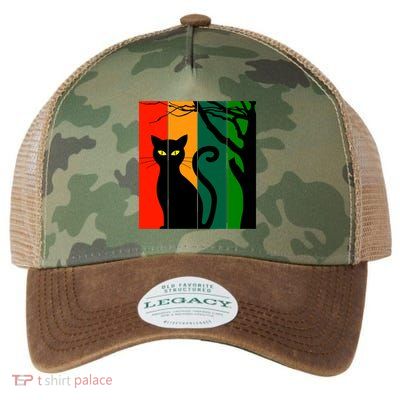 Retro Halloween Cat Legacy Tie Dye Trucker Hat