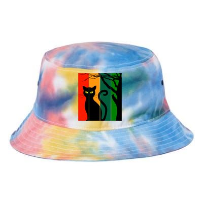 Retro Halloween Cat Tie Dye Newport Bucket Hat