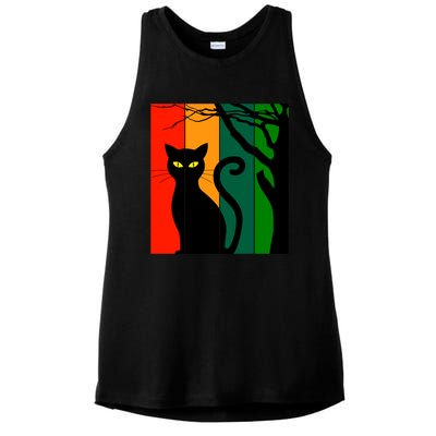 Retro Halloween Cat Ladies PosiCharge Tri-Blend Wicking Tank