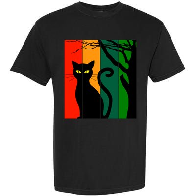 Retro Halloween Cat Garment-Dyed Heavyweight T-Shirt