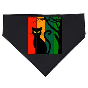 Retro Halloween Cat USA-Made Doggie Bandana