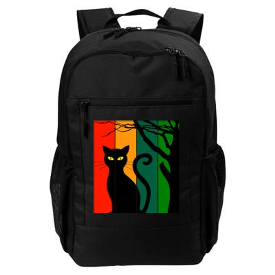 Retro Halloween Cat Daily Commute Backpack