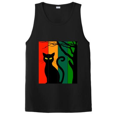 Retro Halloween Cat PosiCharge Competitor Tank