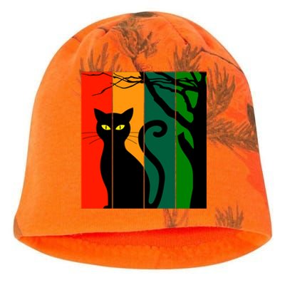 Retro Halloween Cat Kati - Camo Knit Beanie