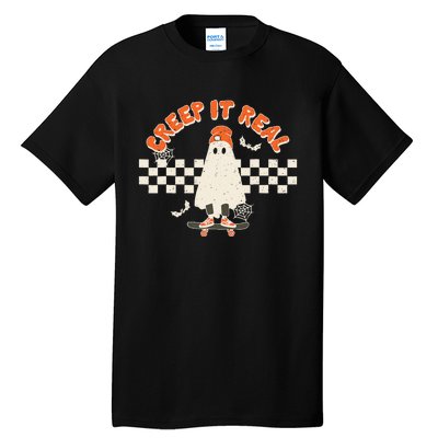 Retro Halloween Creep It Real Vintage Ghost Halloween Tall T-Shirt