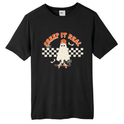 Retro Halloween Creep It Real Vintage Ghost Halloween Tall Fusion ChromaSoft Performance T-Shirt