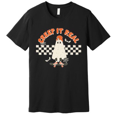 Retro Halloween Creep It Real Vintage Ghost Halloween Premium T-Shirt