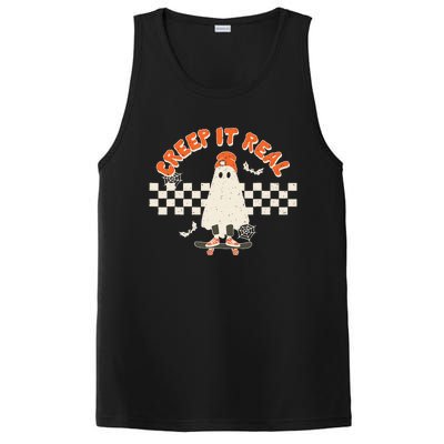 Retro Halloween Creep It Real Vintage Ghost Halloween PosiCharge Competitor Tank