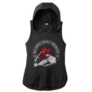 Red Horse Combat Engineer Us Military Ladies PosiCharge Tri-Blend Wicking Draft Hoodie Tank