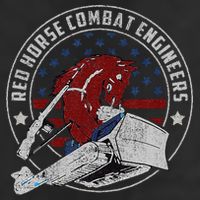 Red Horse Combat Engineer Us Military Adult Drive Performance Visor