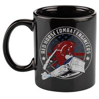 Red Horse Combat Engineer Us Military 11oz C Handle Ceramic Mug