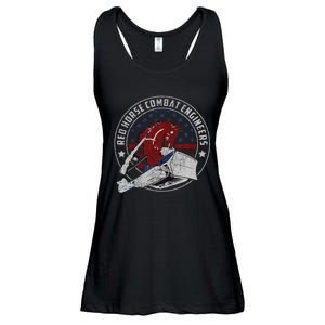 Red Horse Combat Engineer Us Military Ladies Essential Flowy Tank