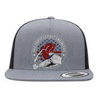 Red Horse Combat Engineer Us Military Flat Bill Trucker Hat