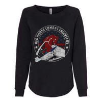 Red Horse Combat Engineer Us Military Womens California Wash Sweatshirt