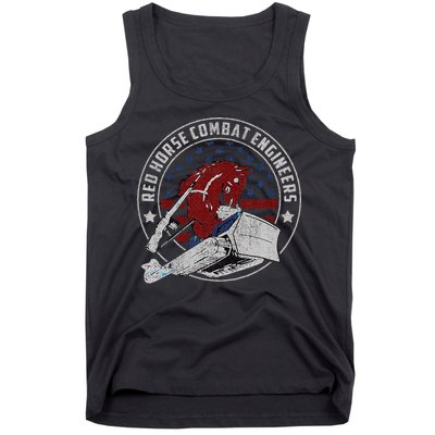 Red Horse Combat Engineer Us Military Tank Top