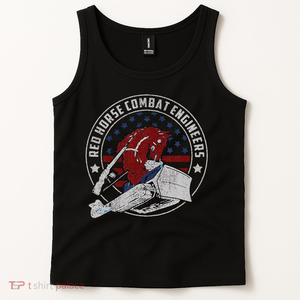 Red Horse Combat Engineer Us Military Tank Top