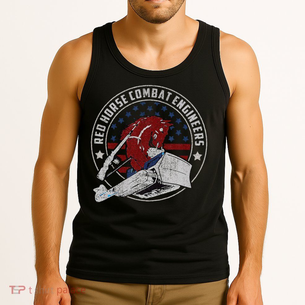 Red Horse Combat Engineer Us Military Tank Top