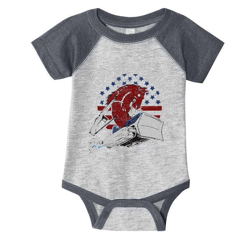 Red Horse Combat Engineer Us Military Infant Baby Jersey Bodysuit