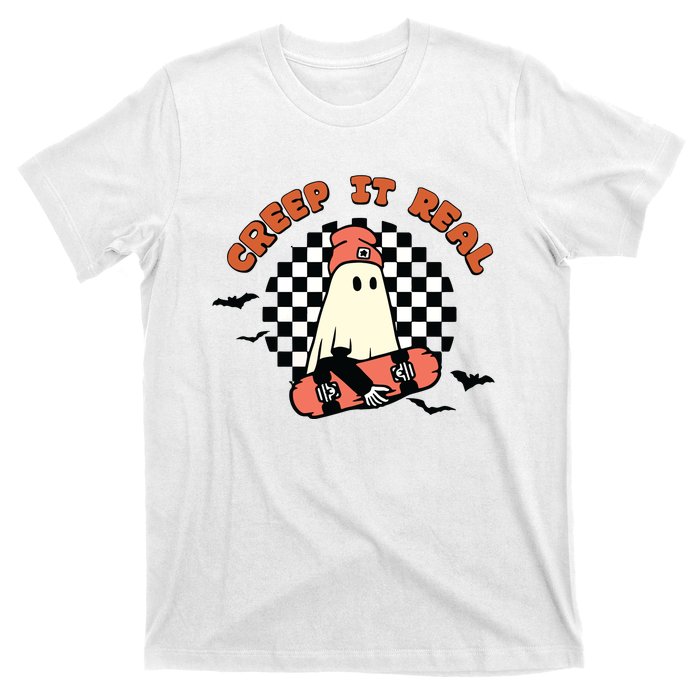 Retro Halloween Creep It Real Vintage Ghost Halloween T-Shirt