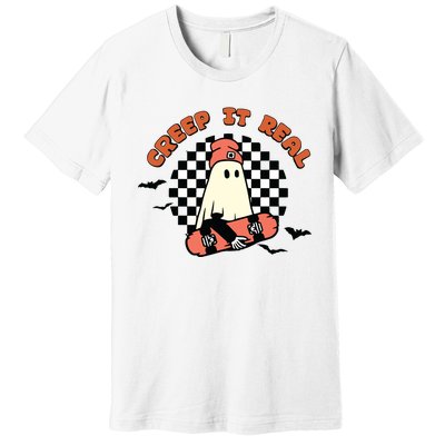 Retro Halloween Creep It Real Vintage Ghost Halloween Premium T-Shirt