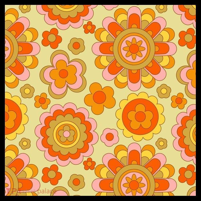 Retro Hippie Colorful Floral Pattern Hoodie