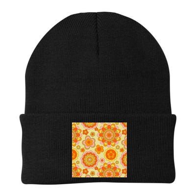 Retro Hippie Colorful Floral Pattern Beanie