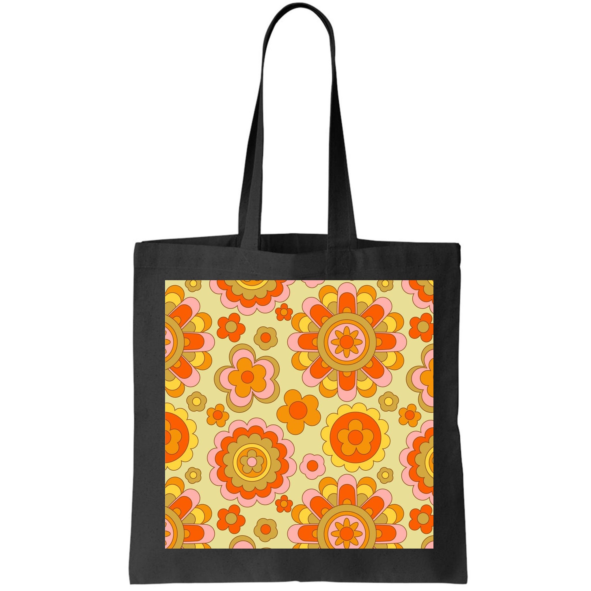 Retro Hippie Colorful Floral Pattern Bag