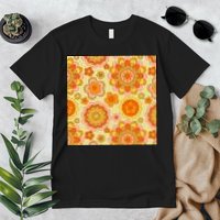 Retro Hippie Colorful Floral Pattern Premium T-Shirt