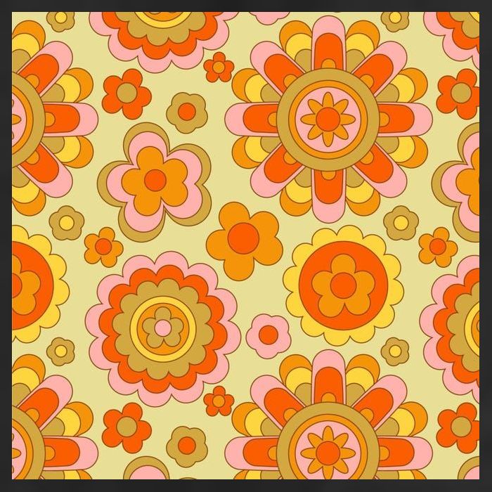 Retro Hippie Colorful Floral Pattern Hat