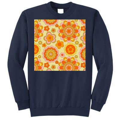 Retro Hippie Colorful Floral Pattern Sweatshirt