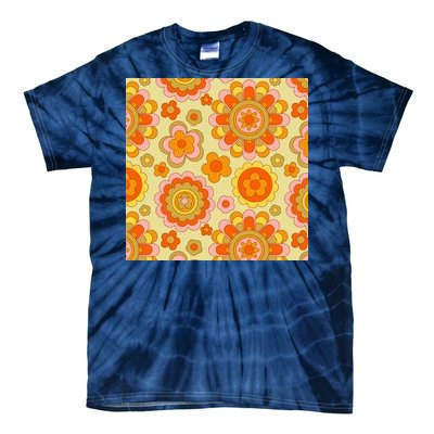 Retro Hippie Colorful Floral Pattern Tie-Dye T-Shirt