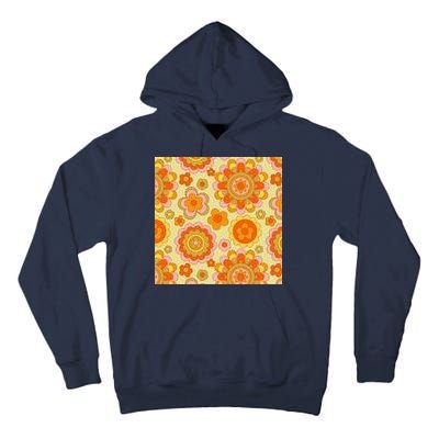 Retro Hippie Colorful Floral Pattern Tall Hoodie