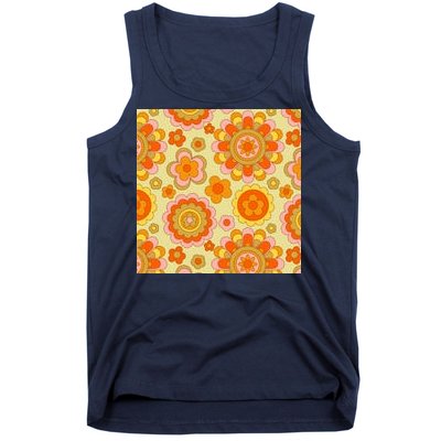 Retro Hippie Colorful Floral Pattern Tank Top