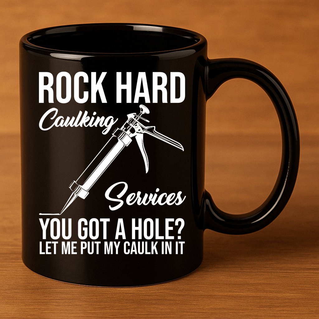Rock Hard Caulking Services You Got A Hole 11oz C Handle Ceramic Mug