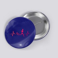 Running Heartbeat Cross Country Running Gift Gift Button