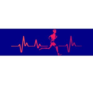 Running Heartbeat Cross Country Running Gift Gift Bumper Sticker