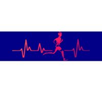 Running Heartbeat Cross Country Running Gift Gift Bumper Sticker