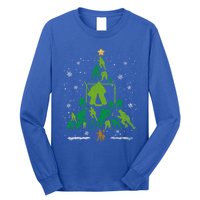 Retro Hockey Christmas Tree Xmas Hockey Player Lover Gift Long Sleeve Shirt