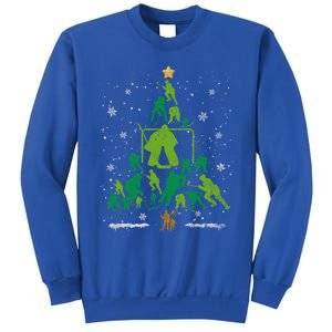 Retro Hockey Christmas Tree Xmas Hockey Player Lover Gift Sweatshirt