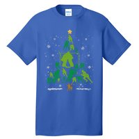 Retro Hockey Christmas Tree Xmas Hockey Player Lover Gift Tall T-Shirt