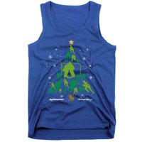 Retro Hockey Christmas Tree Xmas Hockey Player Lover Gift Tank Top