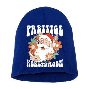 Retro Holland Christmas Dutch Santa Xmas Prettige Kerstdagen Gift Short Acrylic Beanie