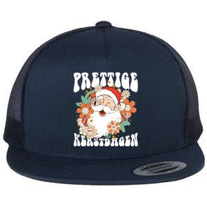 Retro Holland Christmas Dutch Santa Xmas Prettige Kerstdagen Gift Flat Bill Trucker Hat