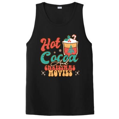 Retro Hot Cocoa And Christmas Movies Matching Family Xmas Meaningful Gift PosiCharge Competitor Tank